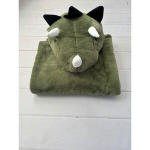 Pillowfort Plush Dinosaur 3D Hooded Blanket, NWOT